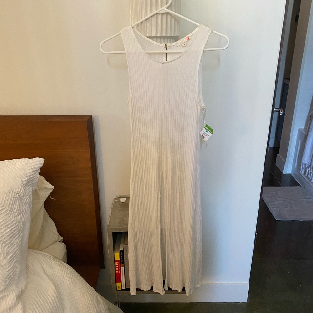 G by Guess White Midi cover up with front slit